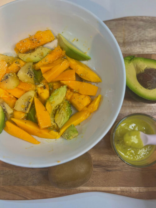 mango kiwi avocado strips or puree