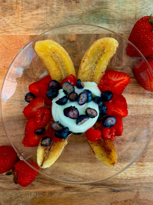 healthy banana split
