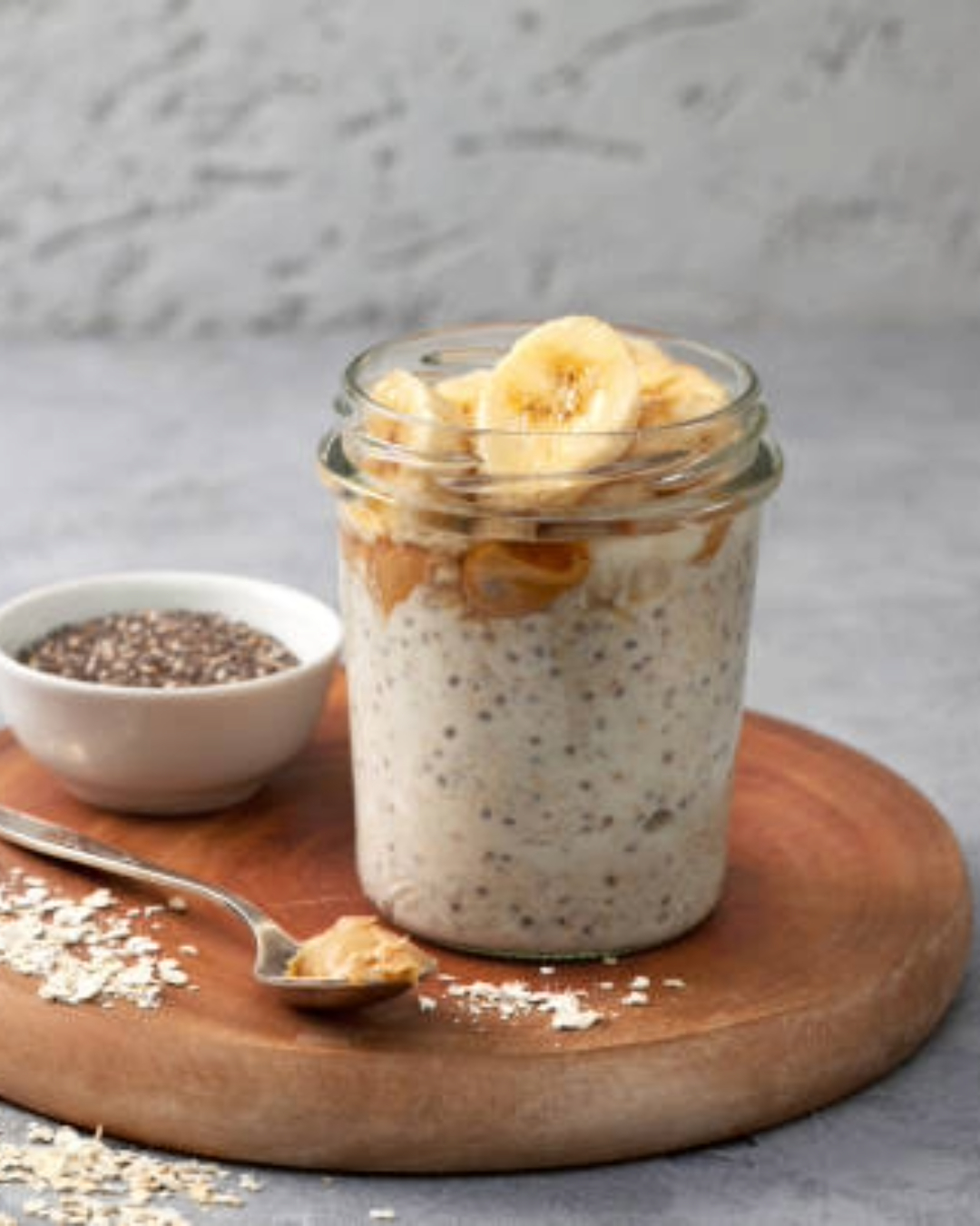 peanut butter banana chia pudding