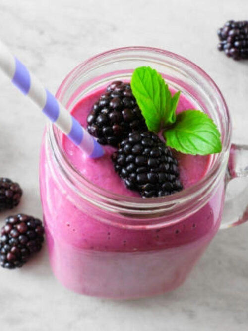 Blackberry coconut smoothie