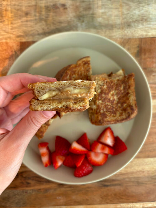 Peanut butter banana french toast