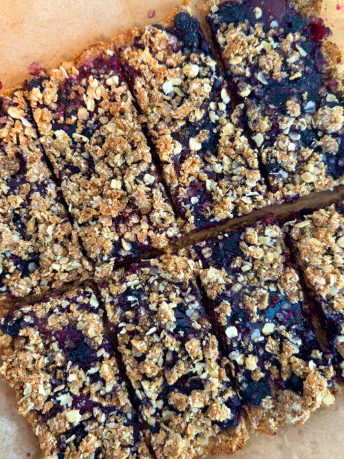 blueberry crumble bars