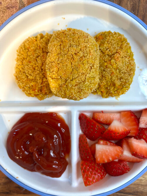 baby veggie chickpea nuggets