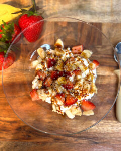 cottage cheese fruit bowl