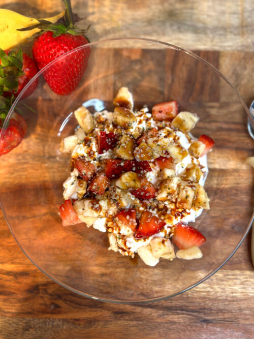 cottage cheese fruit bowl