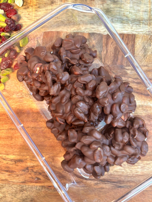 dark chocolate nut clusters