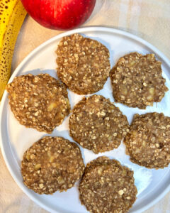 apple banana oat cookies