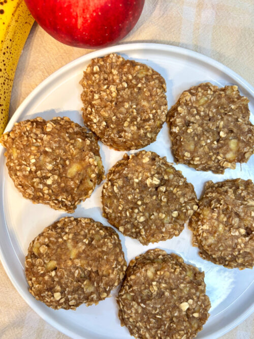 apple banana oat cookies