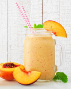 creamy peach smoothie