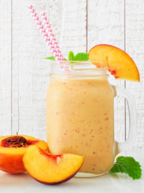 creamy peach smoothie