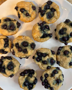 no-egg banana blueberry muffins