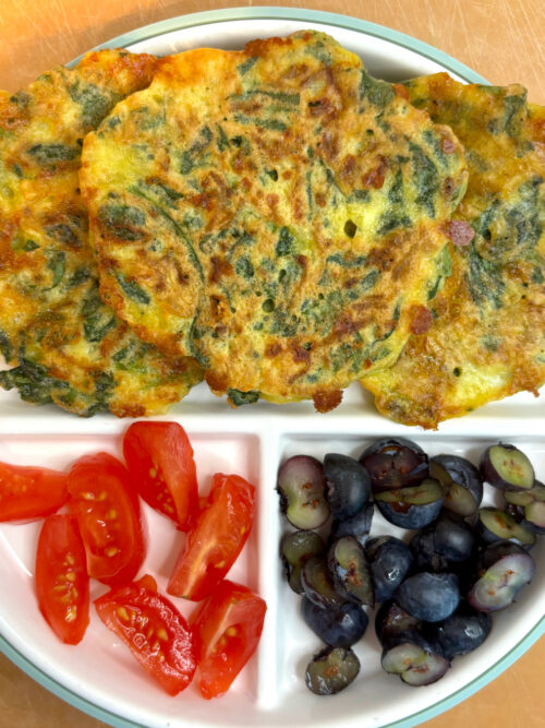 spinach cheese fritters