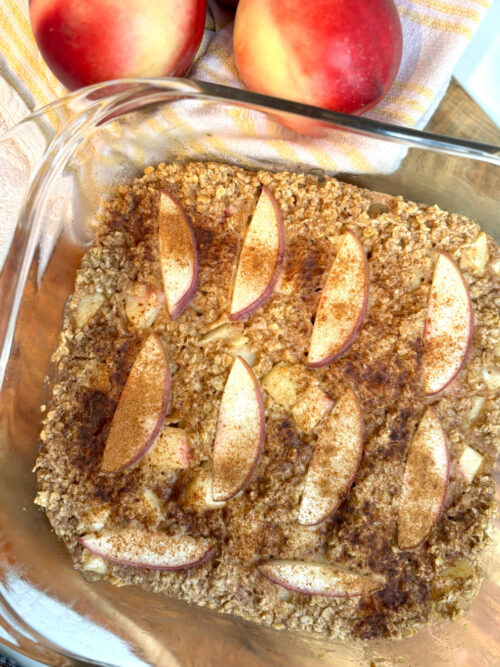 peach oatmeal bake