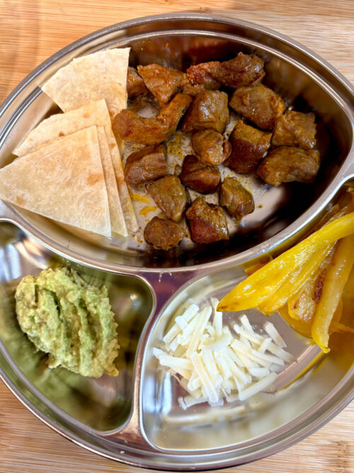 kid-friendly soft steak fajitas