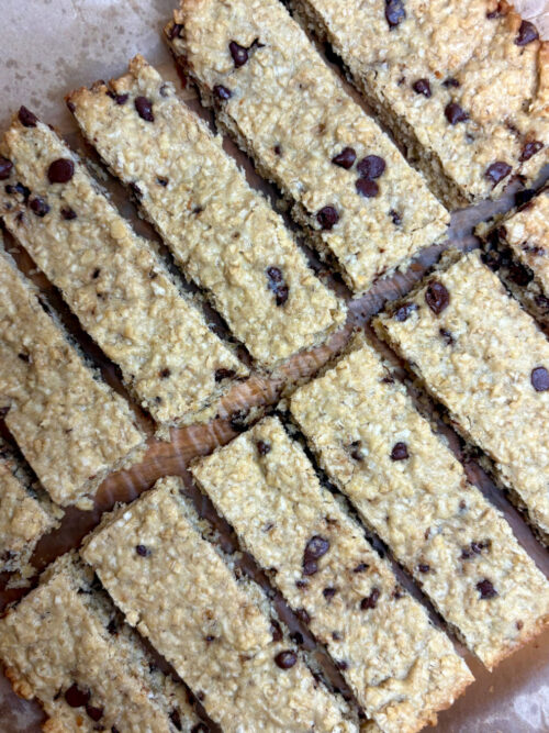 lazy chocolate chip oatmeal cookie sticks