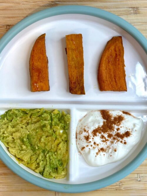 baby cinnamon sweet potato wedges