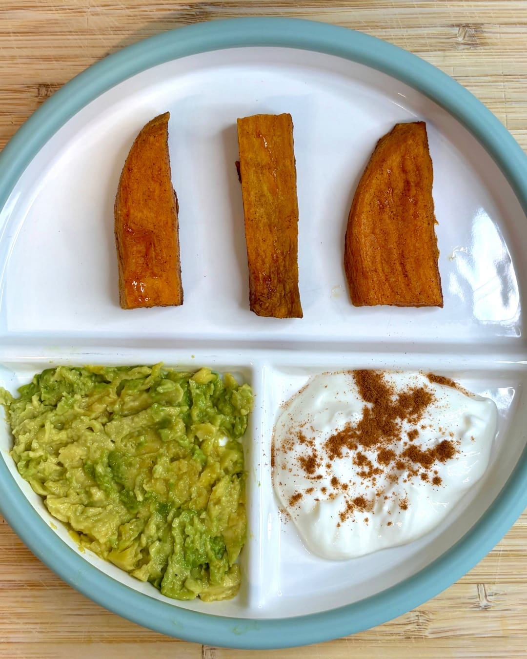 baby cinnamon sweet potato wedges