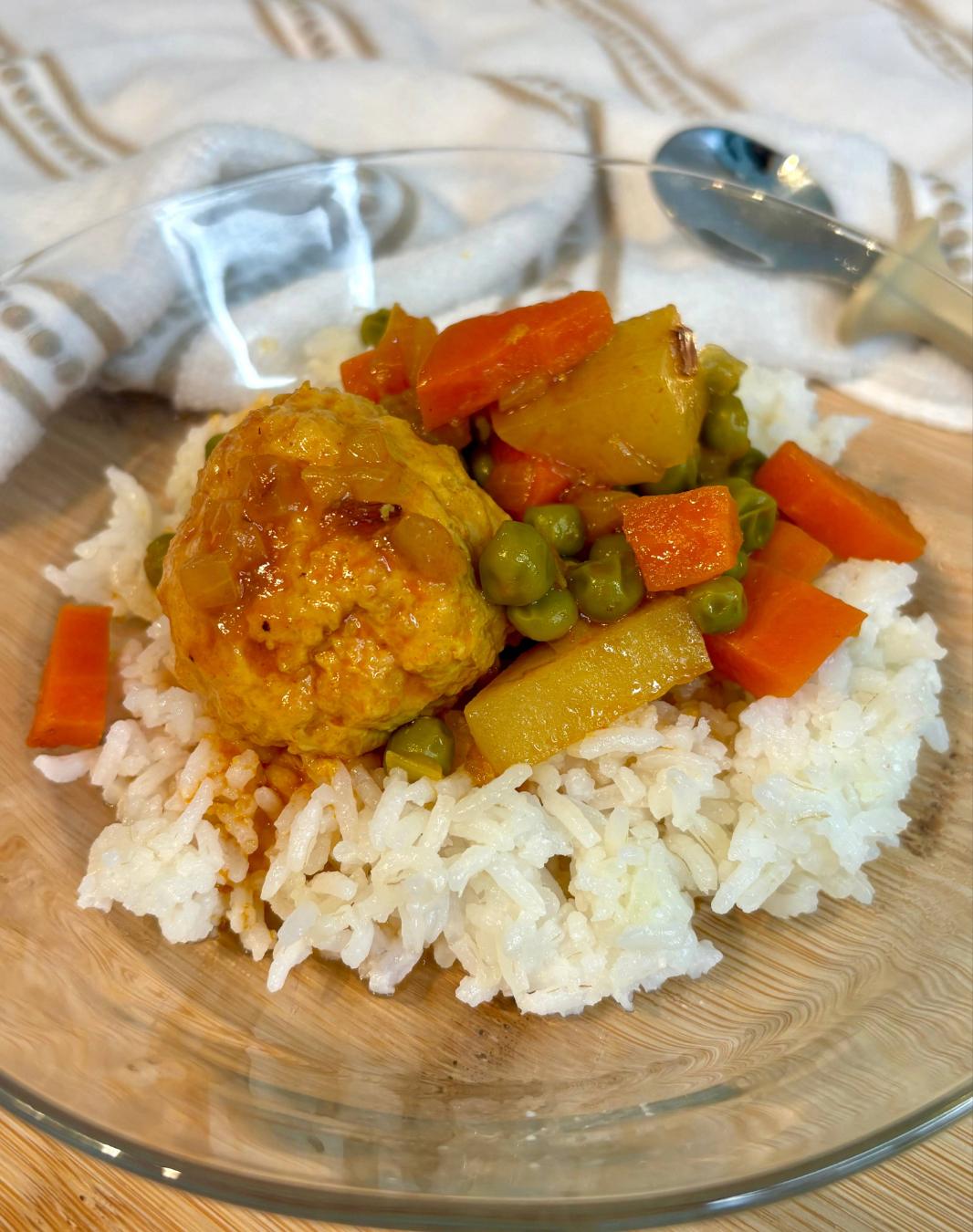 baby-friendly chicken meatball stew