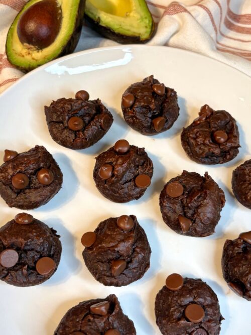 fudgy avocado brownie bites