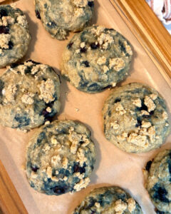 healthier blueberry banana muffin tops