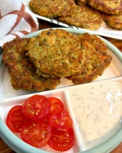 iron-rich veggie lentil fritters
