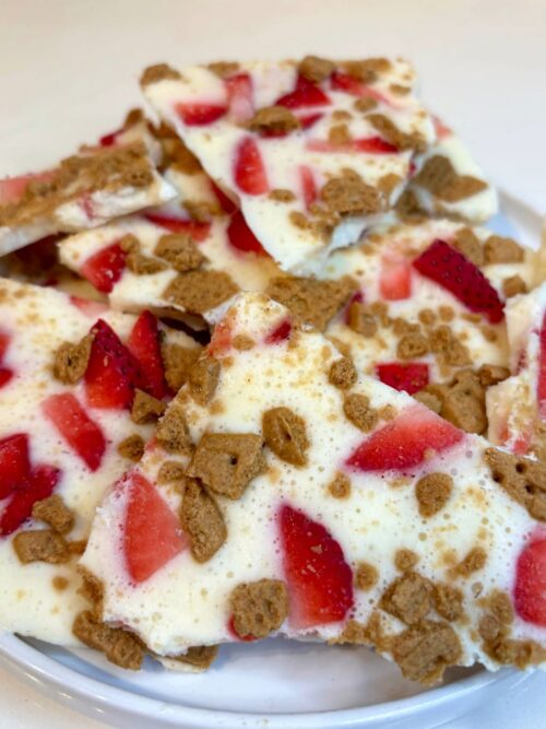 strawberry cheesecake bark
