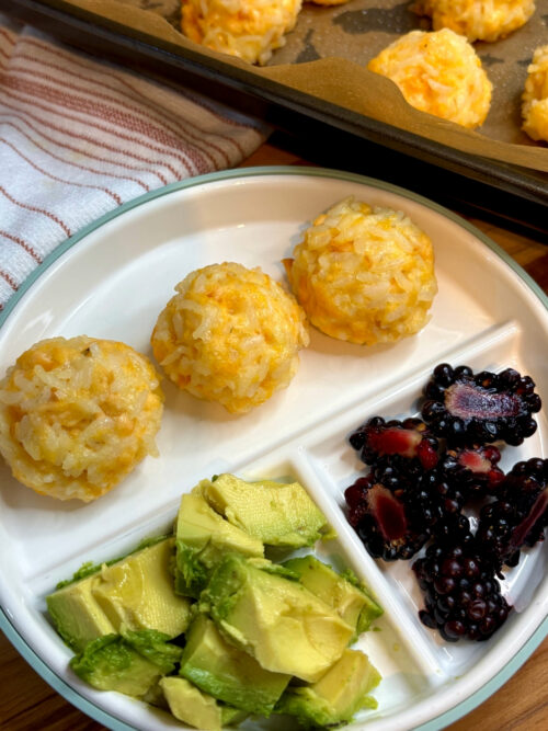 cheesy salmon rice balls