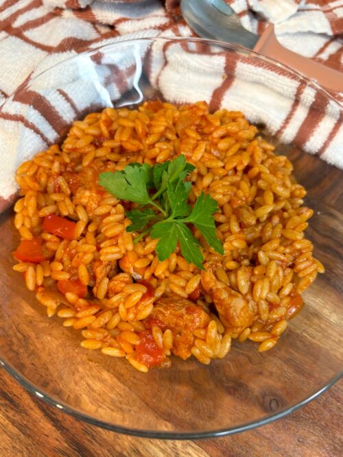 chicken fajita orzo
