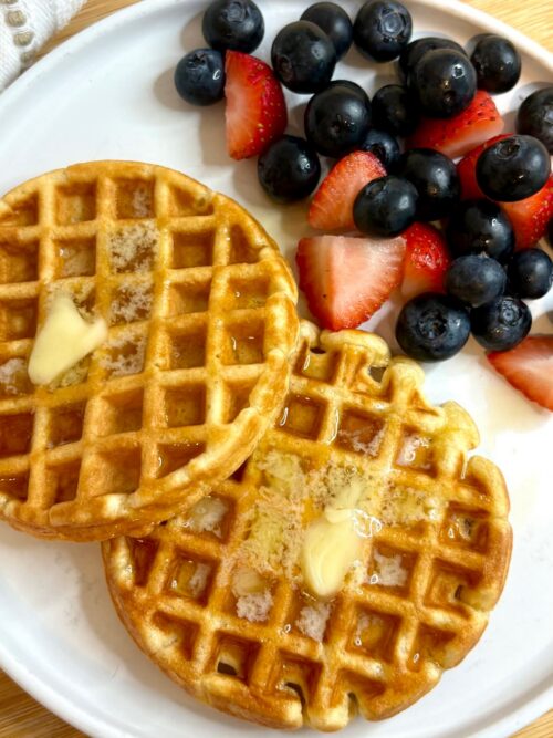 homemade fluffy yogurt waffles