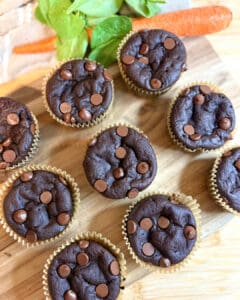 veggie chocolate muffins