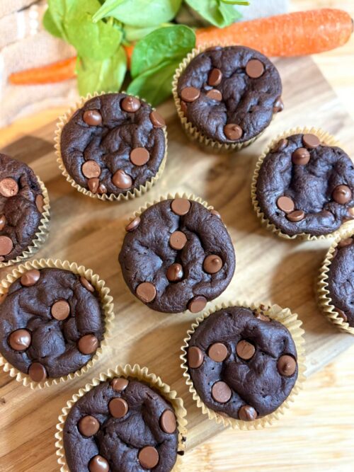 veggie chocolate muffins