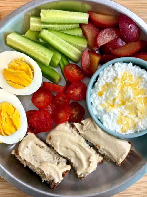 No-Cook Mediterranean Toddler Lunch Plate