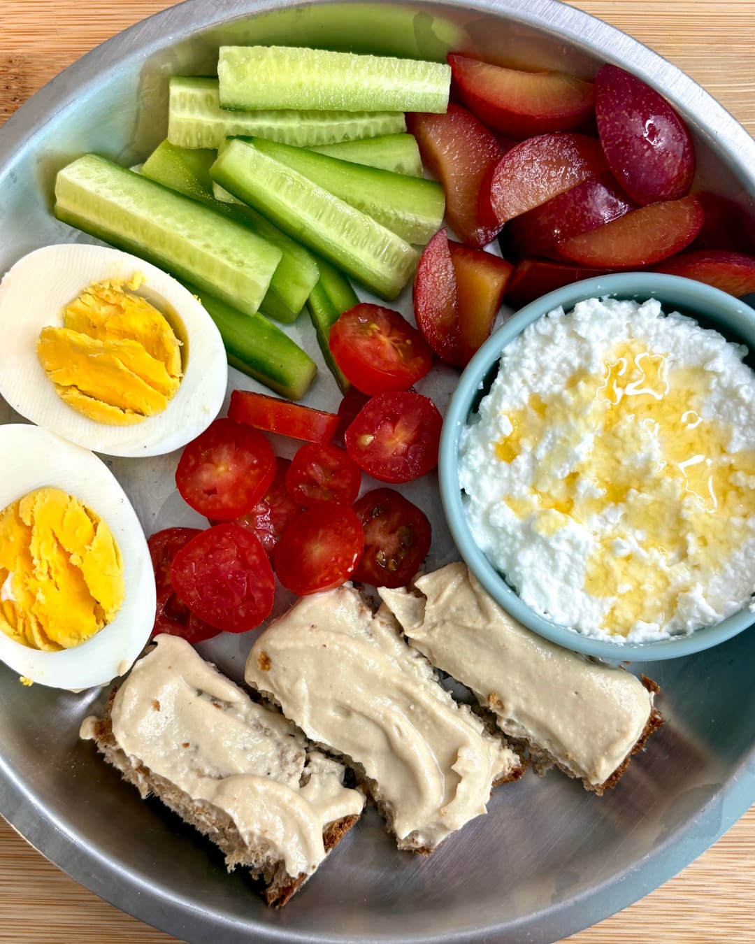 No-Cook Mediterranean Toddler Lunch Plate
