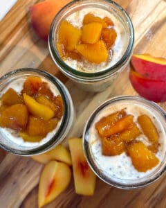 stewed peaches overnight oats