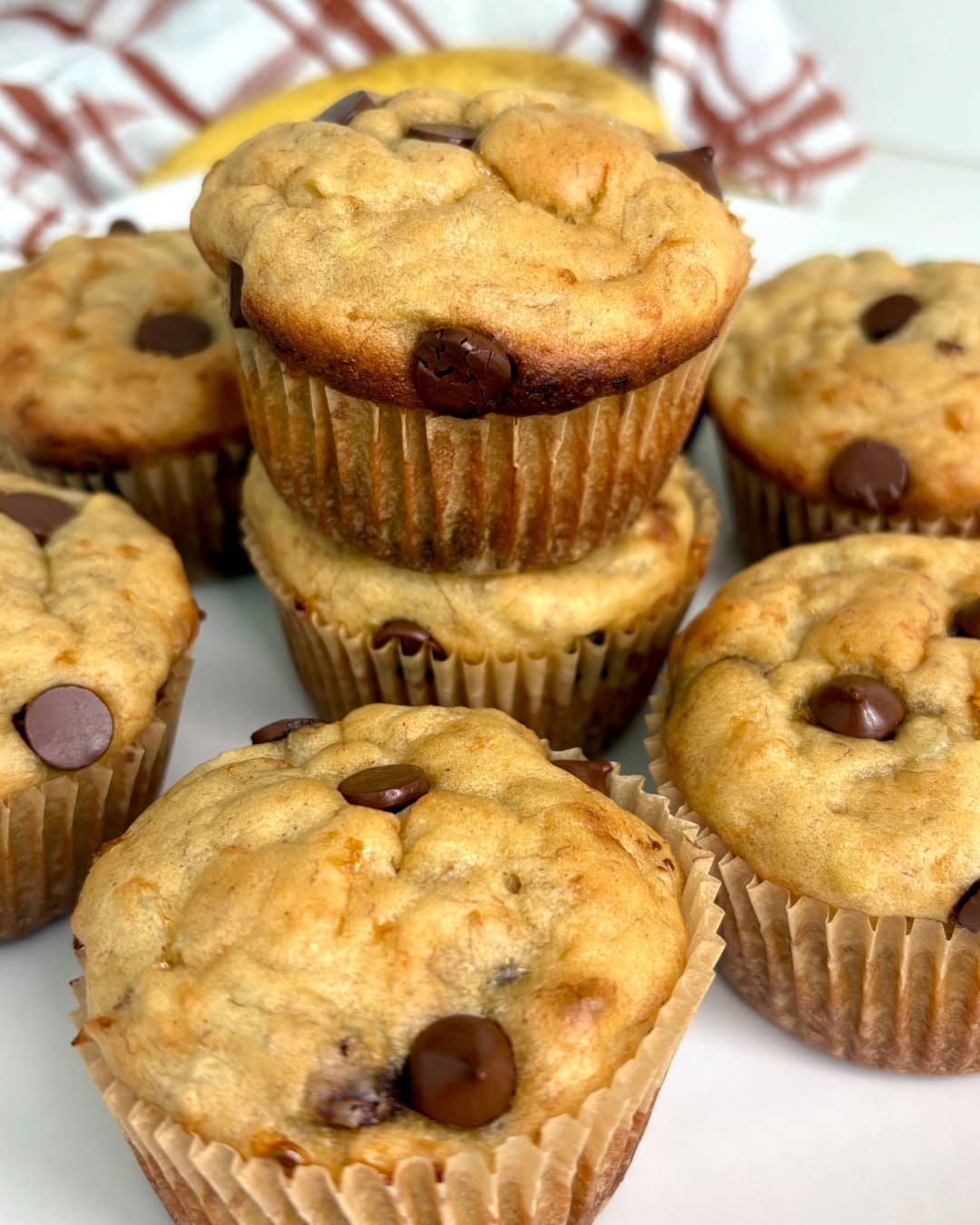 fluffy banana cottage cheese muffins